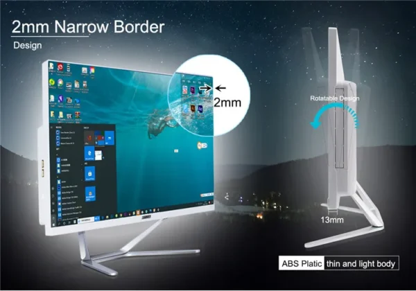 PC Todo en Uno | i7 8565Uu 4G RAM | 256 SSD | 23 Pulgadas | Webcam - Imagen 2