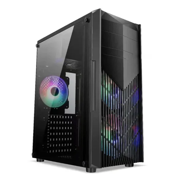Case PC | Gamer con Vidrio Templado y Led RGB | Micro ATX/ITX-ATX/M