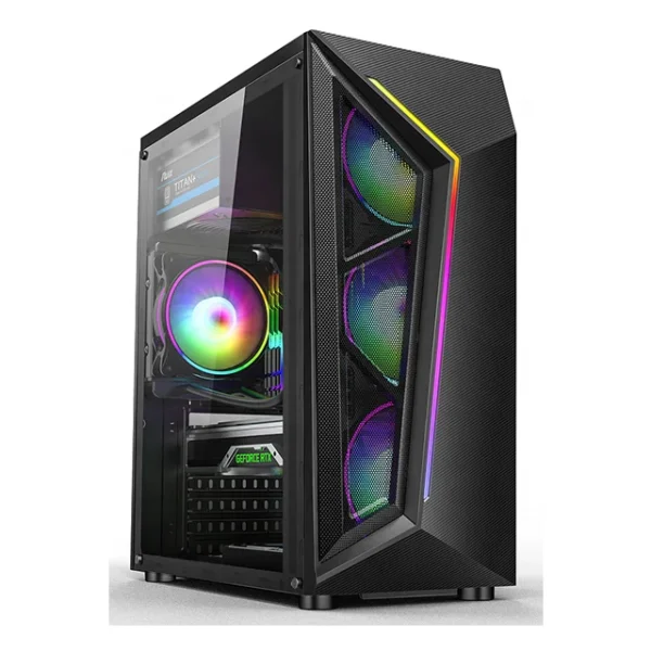 Case PC | Gamer con Vidrio Templado y Led RGB | Micro ATX/ITX-ATX/M - Imagen 4