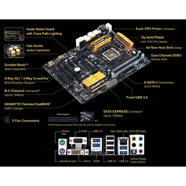 Tarjeta madre/Motherboard | GIGABYTE GA-Z97X-UD3H | LGA 1150 - Imagen 5